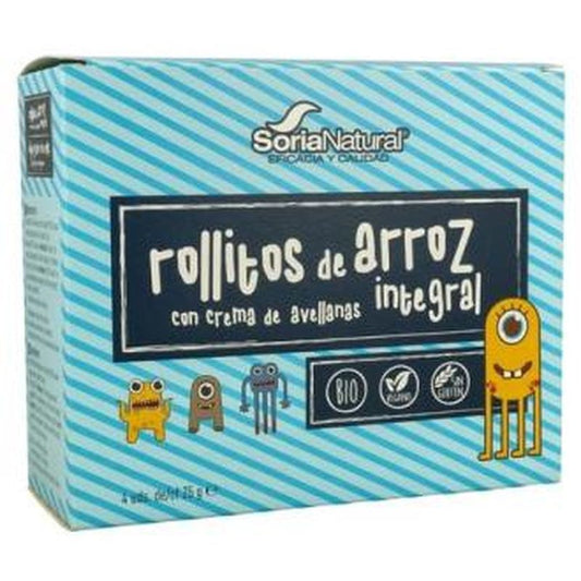 Soria Natural Rollitos Arroz Integral Con Crema De Cacao 4X3Uds. 