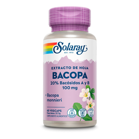Solaray Bacopa 100 mg, 60 cápsulas Vegetales