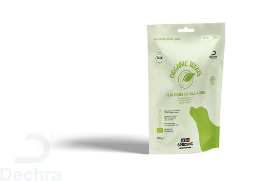 Specific Canine Ct-Bio Organic Treats Caja, 6X100 gr, snack para perros