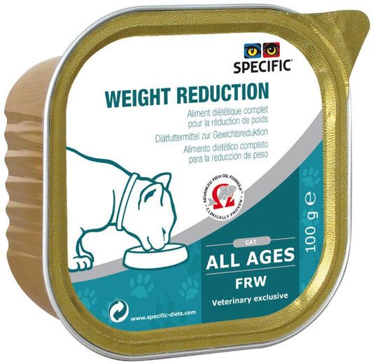 Specific Feline Adult Frw Weight Reduction Caja, 7X100 gr, comida húmeda para gatos