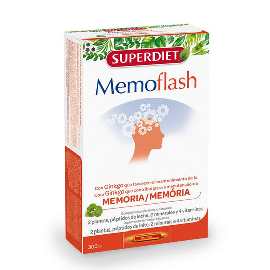 Superdiet Memoflash , 20 ampollas