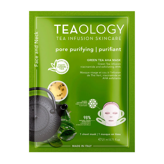 Teaology Green Tea Aha + Bha Mask, 21 ml
