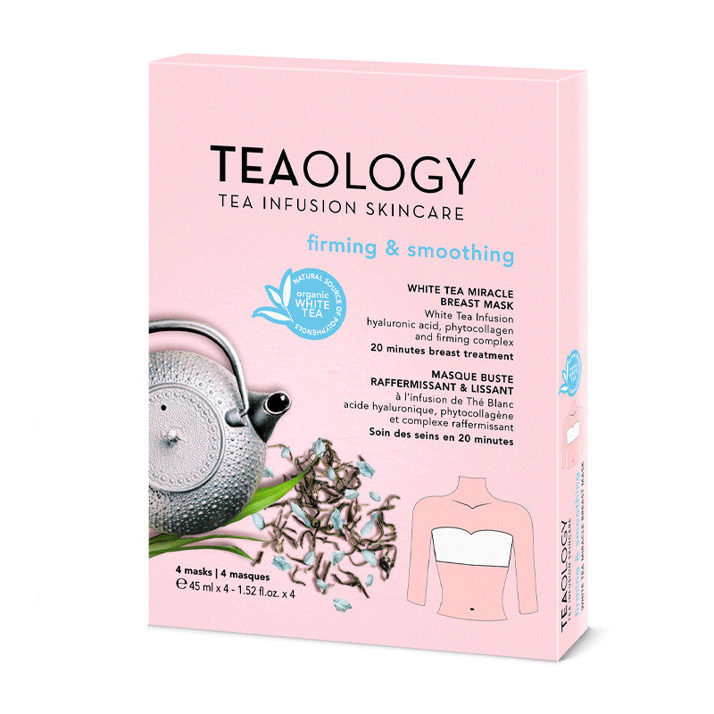 Teaology White Tea Miracle Breast Mask Firming&Smooting Pack, 4X60 ml