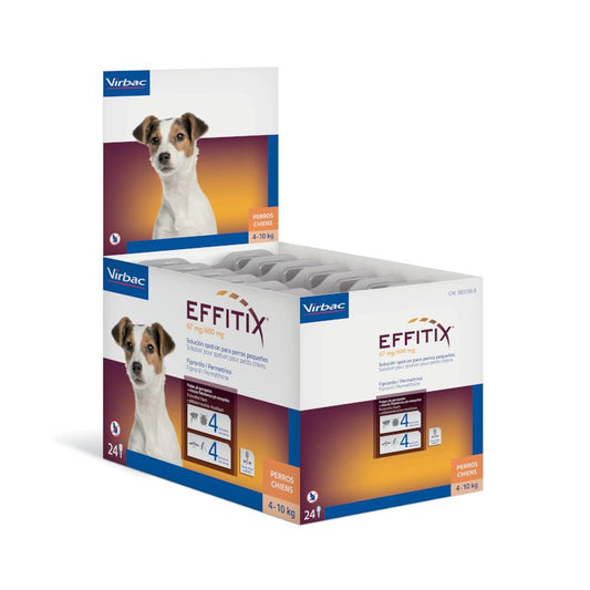 Effitix S Antiparasitarios Perros Pequeños 4-10 Kg, 24 Pipetas