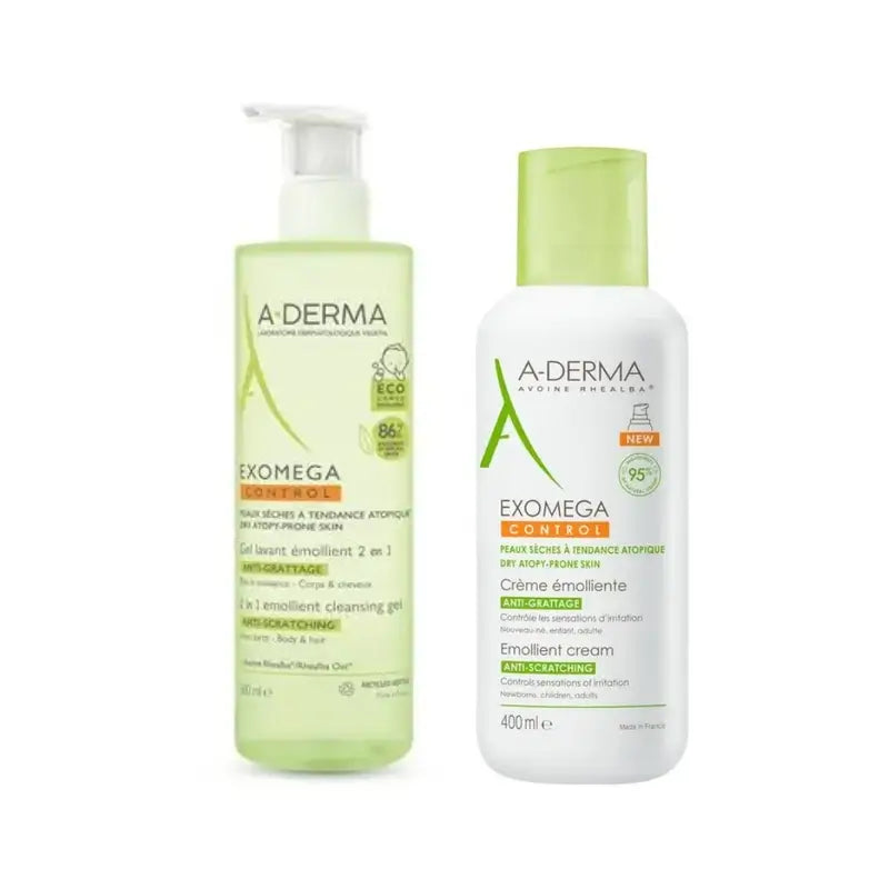 A-Derma Exomega Gel 2 En 1 + Exomega Crema 400Ml