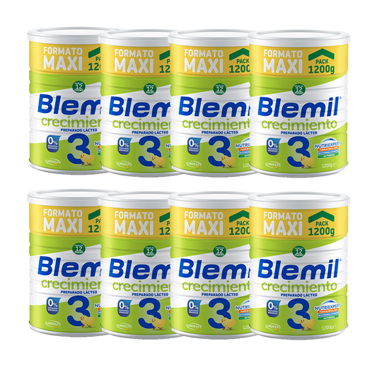 Pack Blemil Plus 3 Crecimiento 0% Azúcar Añadido, 8x1200 gr