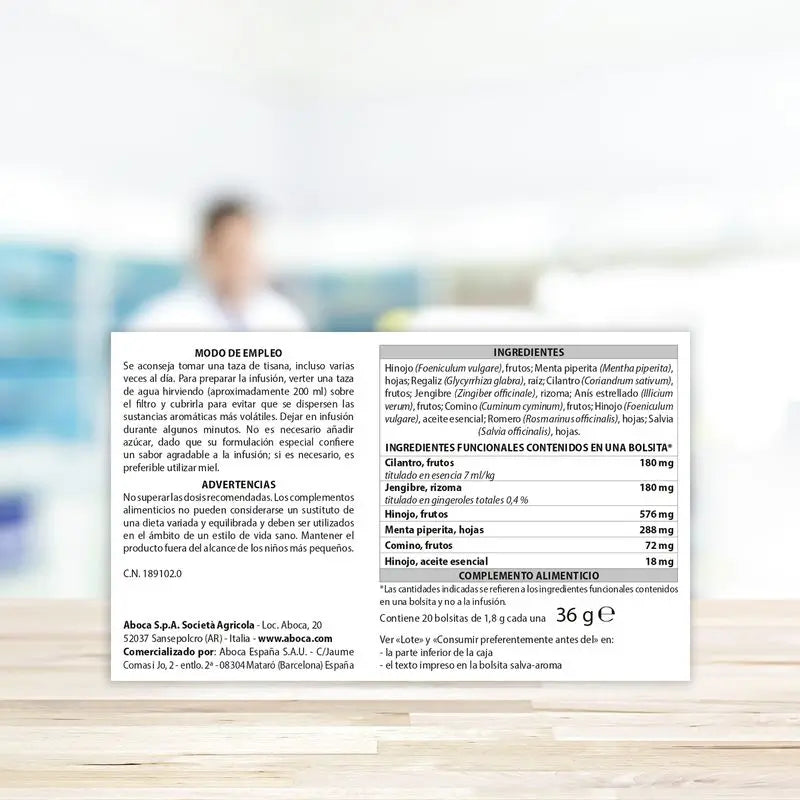 Aboca Coligas Fast Tisanas, 20 Bolsitas