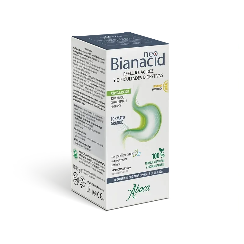 Aboca Neobianacid Limón, 70 Comprimidos