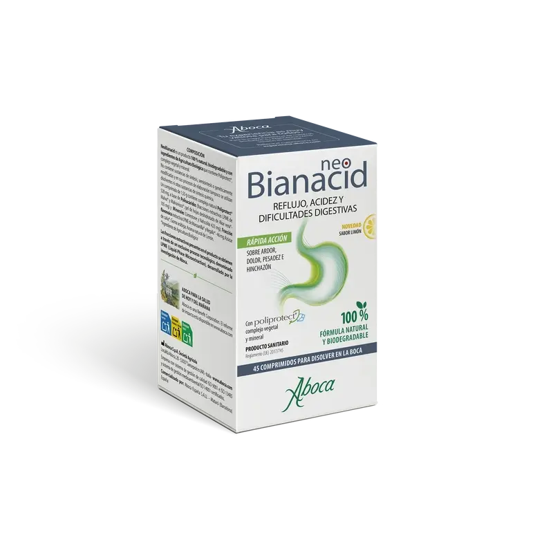 Aboca Neobianacid Limón, 45 Comprimidos