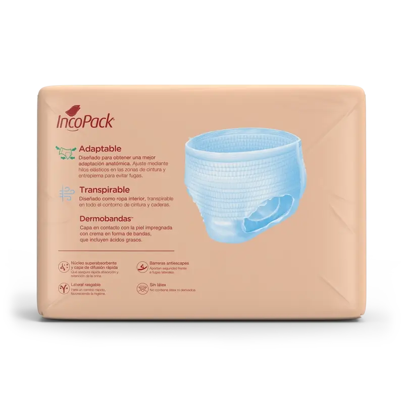 Incopack Pant Absorbente Supernoche Talla Grande , 80 unidades