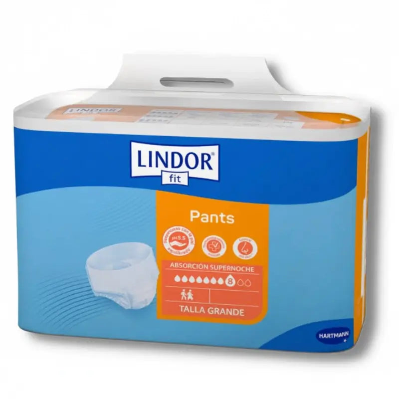 Lindor Pañales Fit Pants Super Noche Talla L, 80 unidades