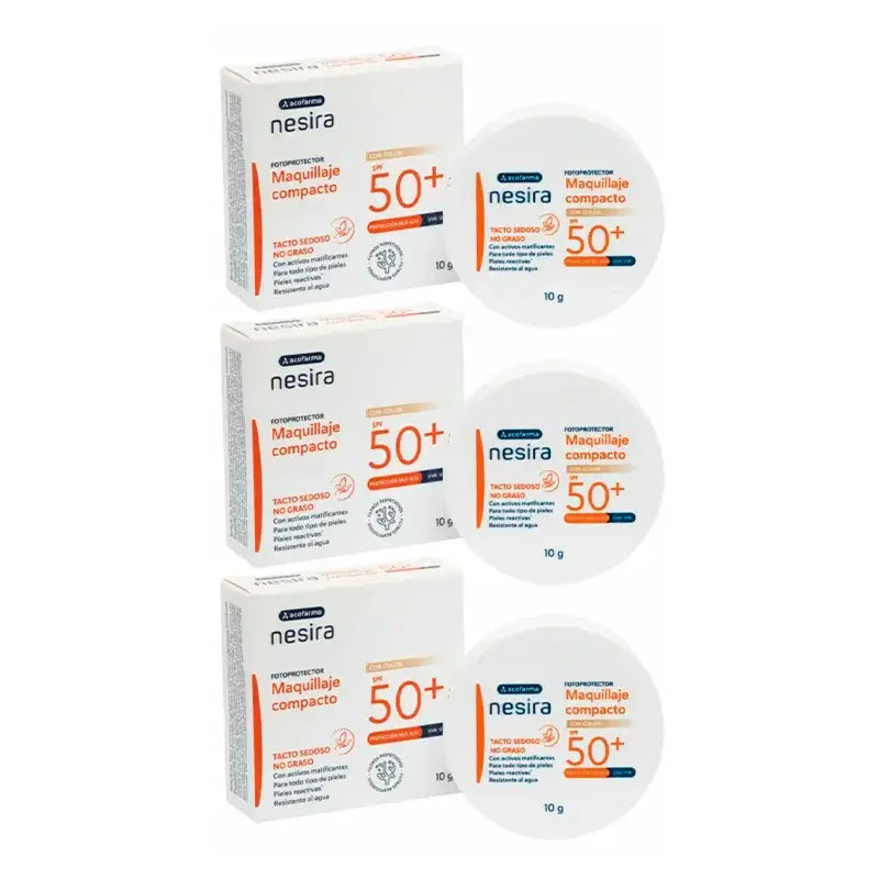 Acofar Derm Maquillaje Compacto SPF 50+ 3 x 10 gr