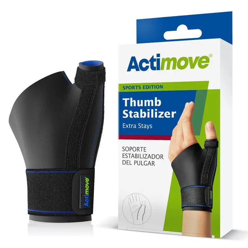 Actimove Estabilizador De Pulgar Con Férulas, Color Negro, Talla S/M