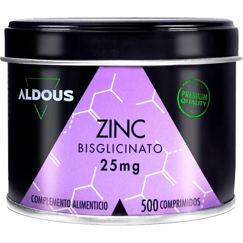 Aldous Bio Bisglicinato De Zinc 25 Mg , 500 comprimidos