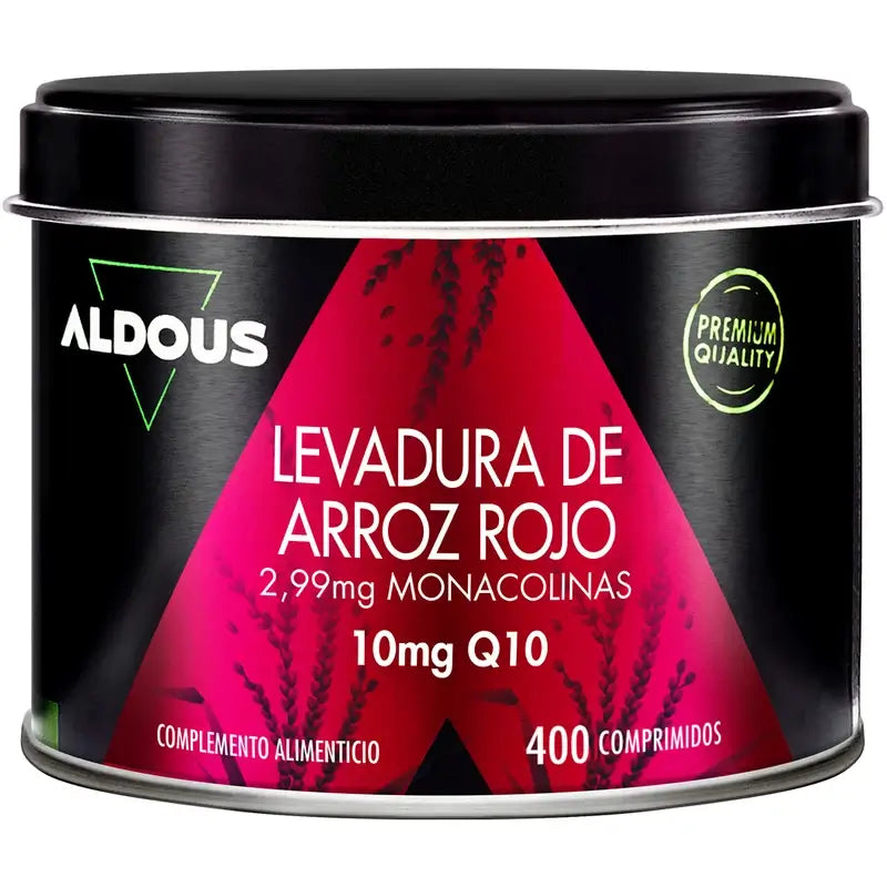 Aldous Bio Levadura De Arroz Rojo Con Coenzima Q10 Aldous , 400 comprimidos