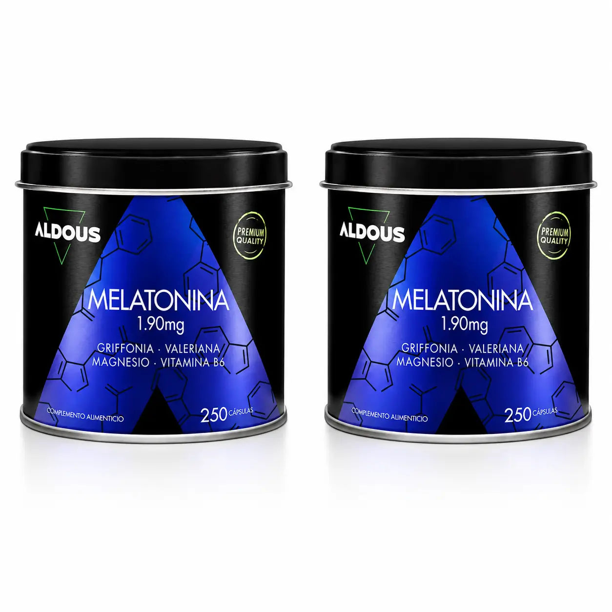 Aldous Labs Melatonina Con 5Htp, Magnesio, Valeriana Y Vitamina B6 , pack 2