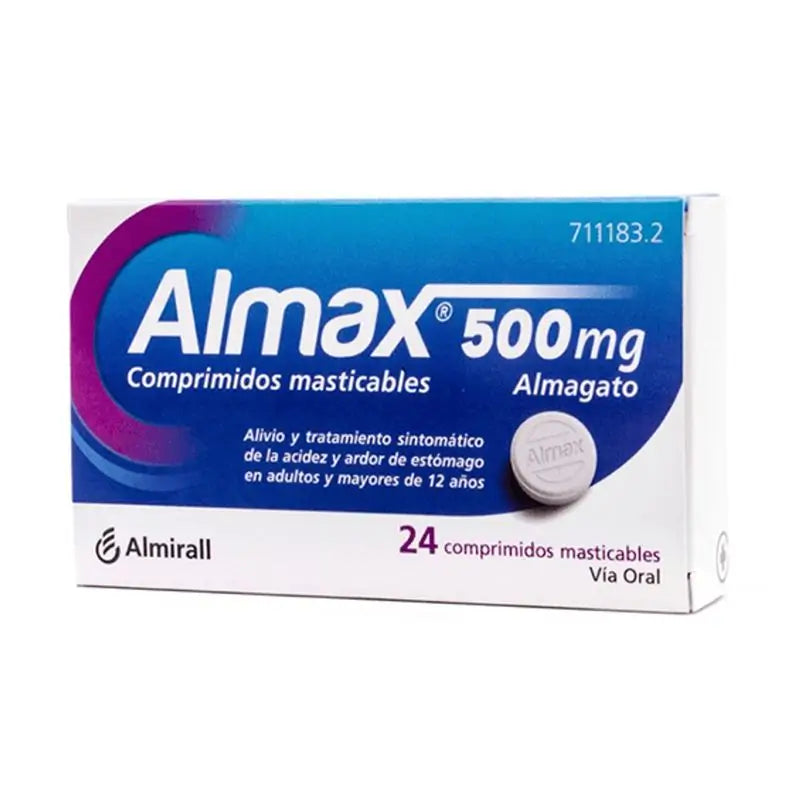 Almax 500 mg, 24 Comprimidos Masticables