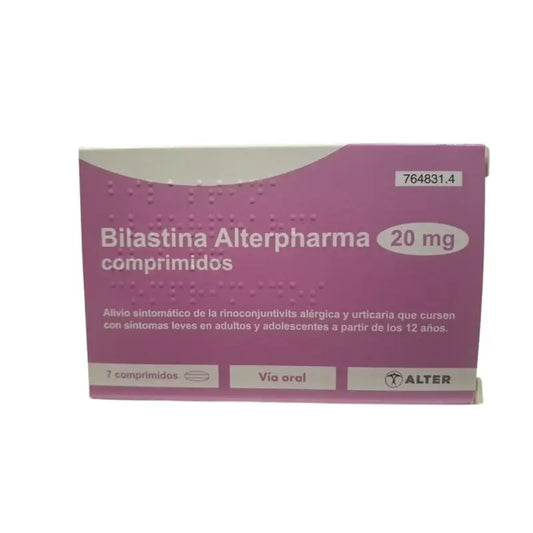 Bilastina 20 Mg, 7 comprimidos de Alterpharma