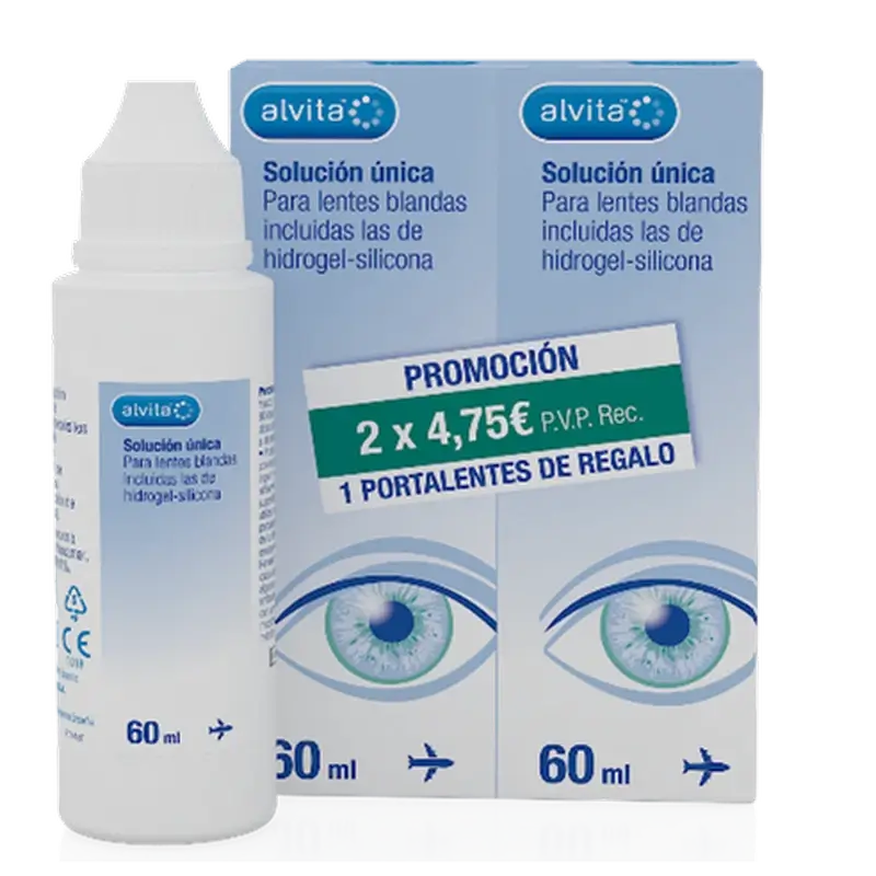 Alvita Solución Única 2X60 Ml, 2 Unidades x 60 ml