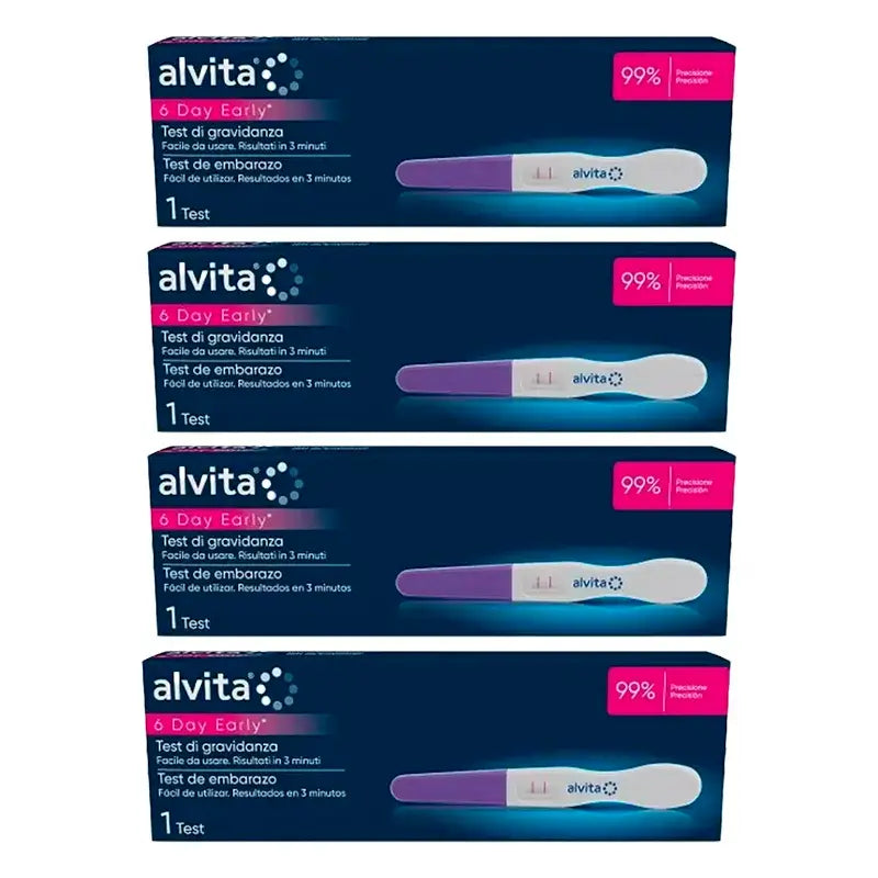 Alvita Test De Embarazo Ultrasensible Pack 4 uds