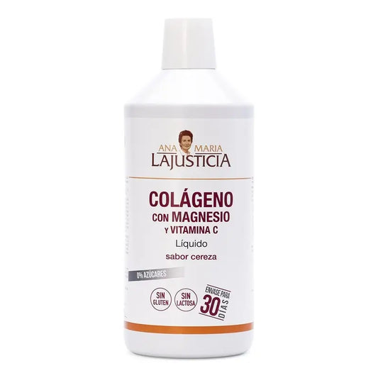 Ana Maria Lajusticia Colágeno con Magnesio + Vitamina C sabor cereza, 1 L