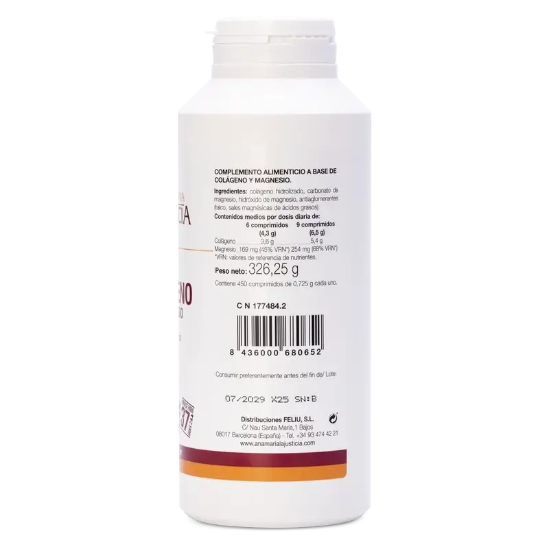 Ana Maria Lajusticia Colágeno con Magnesio, 450 comprimidos