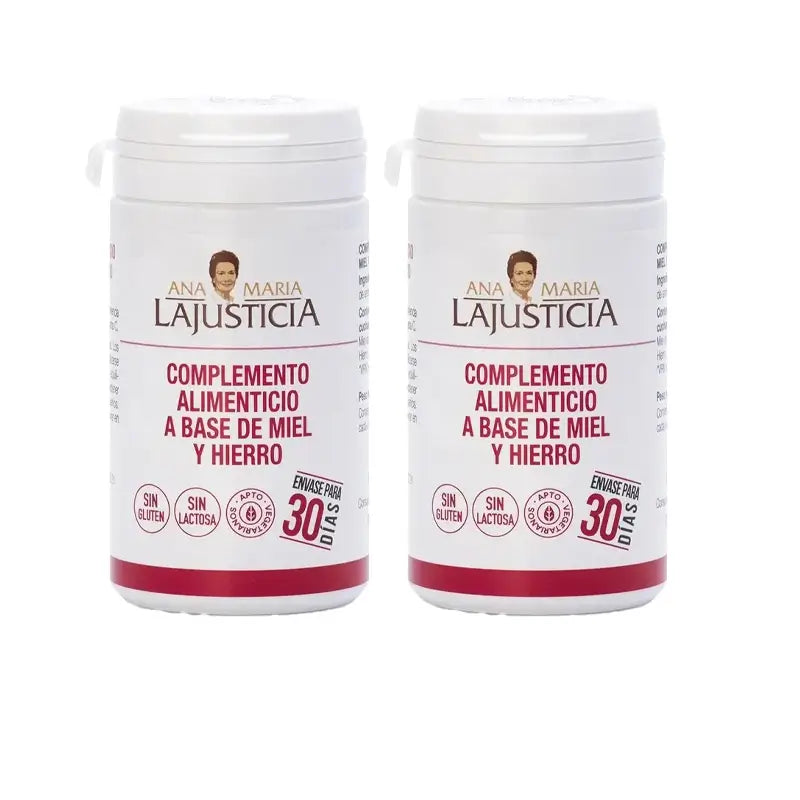 Ana Maria Lajusticia Hierro con miel, 2x135 gr