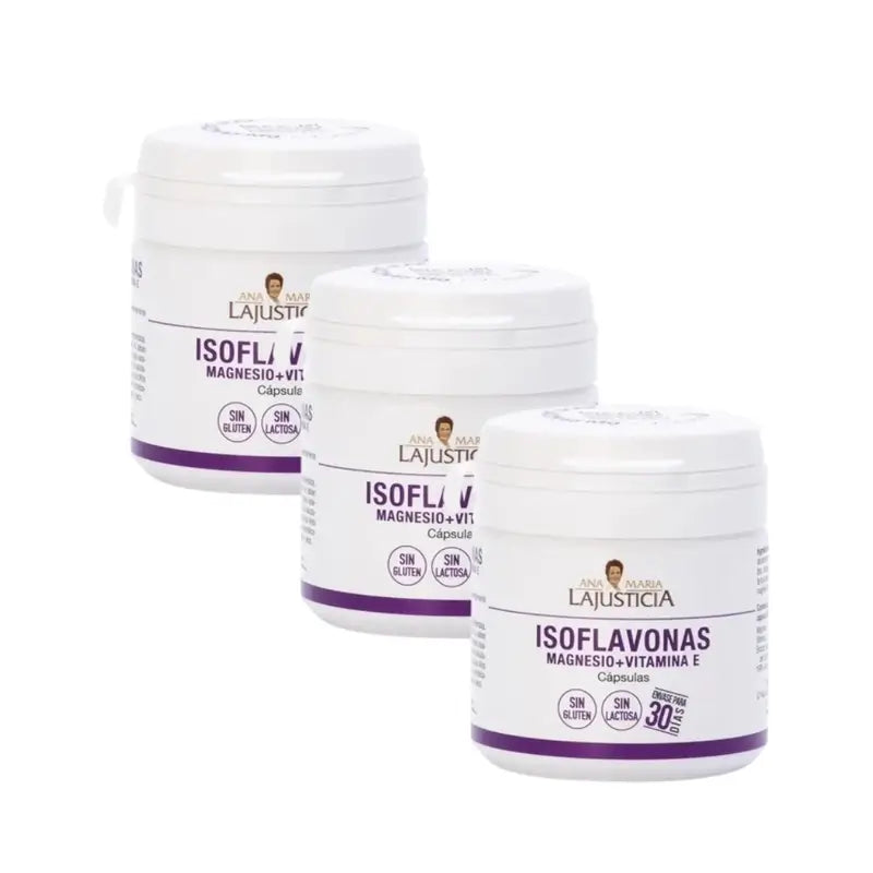 Ana Maria Lajusticia Isoflavonas con Magnesio + Vitamina E, 3x30 cápsulas