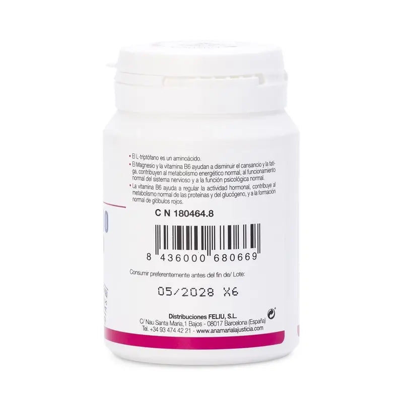 Ana Maria Lajusticia Triptofano con Magnesio + Vitamina B6, 60 comprimidos