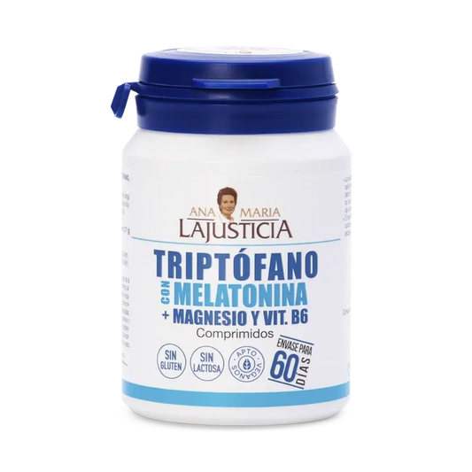 Ana Maria Lajusticia Triptofano con Melatonina + Magnesio y Vitamina B6, 60 comprimidos