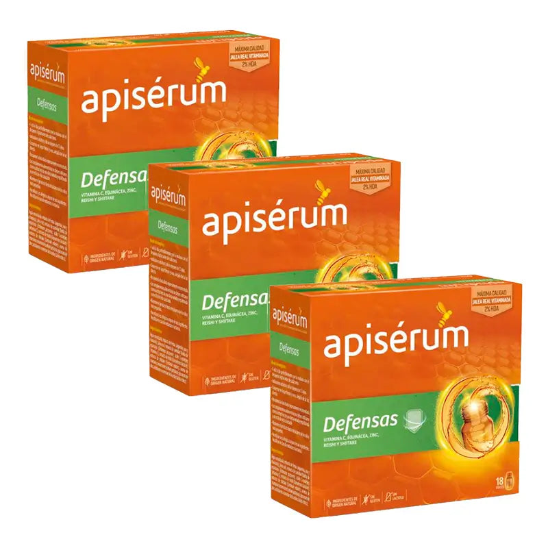 ApiSérum Triplo Defensas Viales Bebibles 3 x 18 unidades