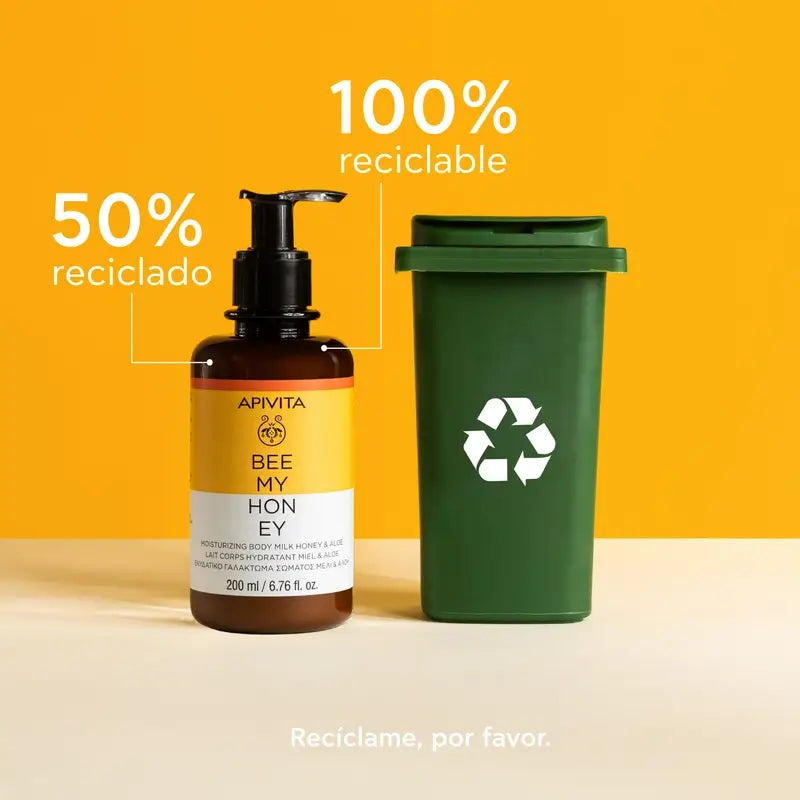 Apivita Bee My Honey Leche Corporal Con Miel Y Aloe , 200 ml