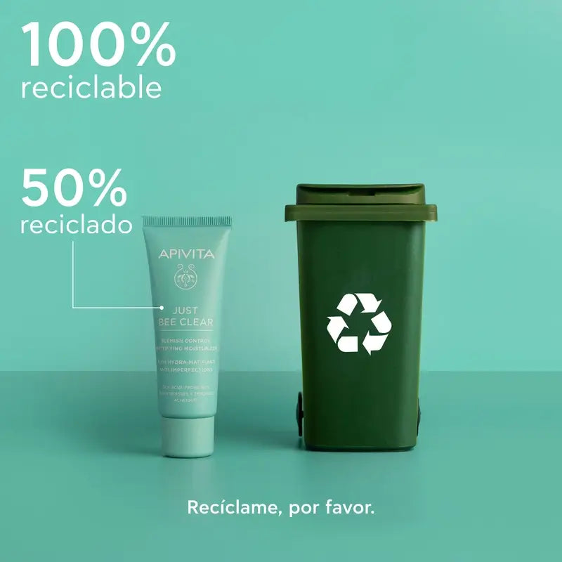 Apivita Crema Anti-Imperfecciones Matificante Just Bee Clear, 40 ml