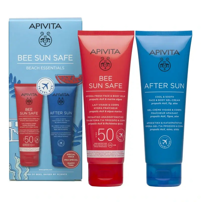 Apivita Esenciales De Playa Hydra Fresh Leche Spf50 + Gel-Crema Aftersun
