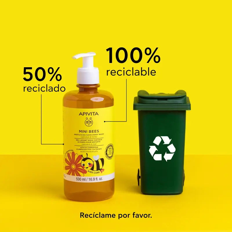 APIVITA Gel Champú Suave para NIños, 500 ml