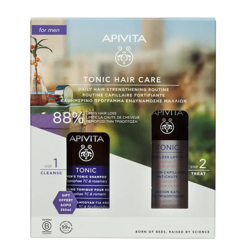 Apivita Pack Promoción Loción Anticaída + Regalo Champú Tonificante Hombre 250Ml