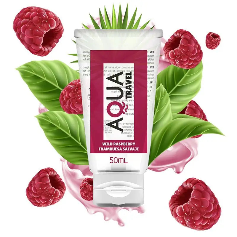 Aqua Travel Lubricante Base Agua Sabor Frambuesa Salvaje - 50 Ml