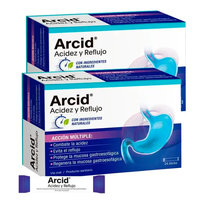 Arcid Acidez Y Reflujo , Pack 2 x 24 sticks