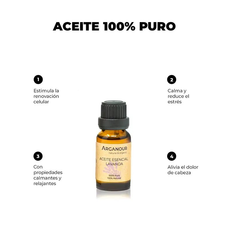 Arganour Aceite Esencial Aceite Esencial De Lavanda, 15 Ml