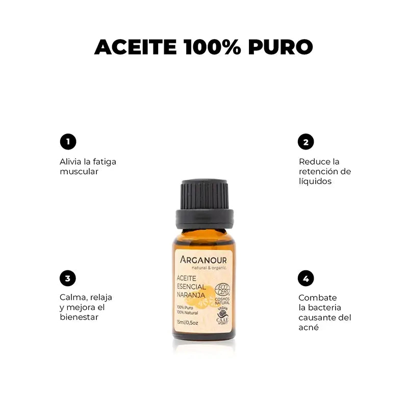 Arganour Aceite Esencial Aceite Esencial De Naranja, 15 Ml