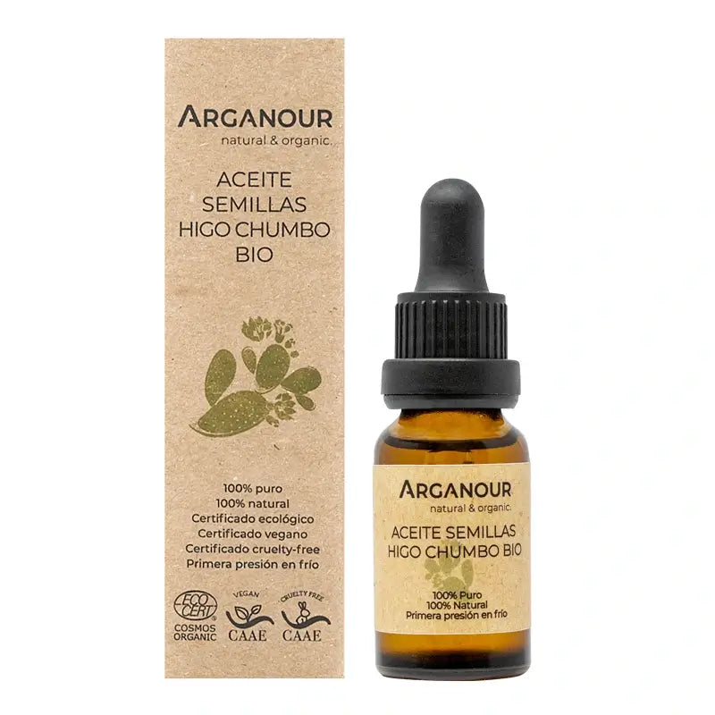 Arganour Aceite Vegetal Aceite De Semillas De Higo Chumbo, 15 Ml