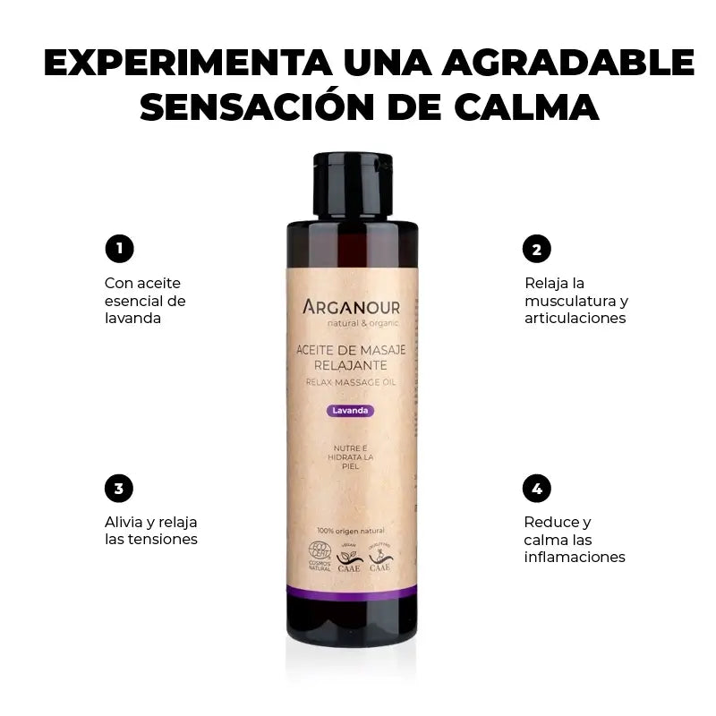 Arganour Corporal Aceite Masaje Relajante, 200 Ml