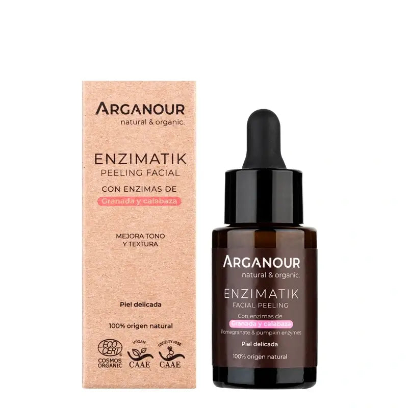 Arganour Facial Enzimatik - Peeling Facial Con Enzimas De Granada Y Calabaza, 30 Ml