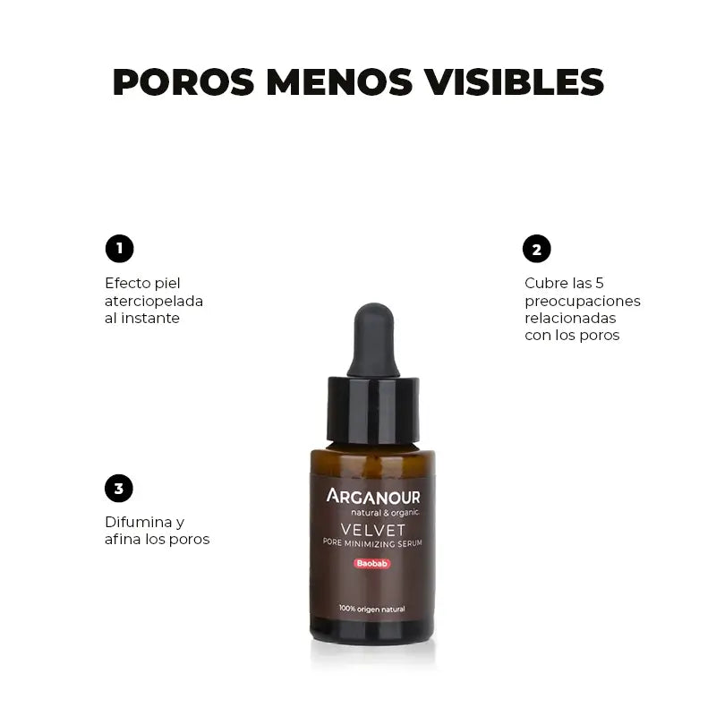 Arganour Facial Velvet Sérum Minimizador De Poros, 30 Ml