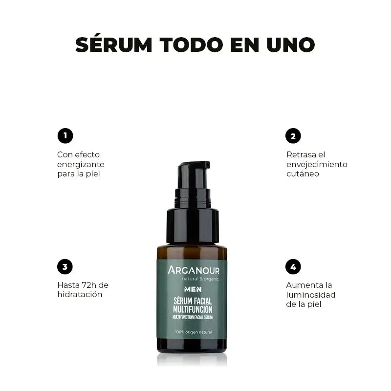 Arganour Hombre Gel Facial Multifunción, 30 Ml