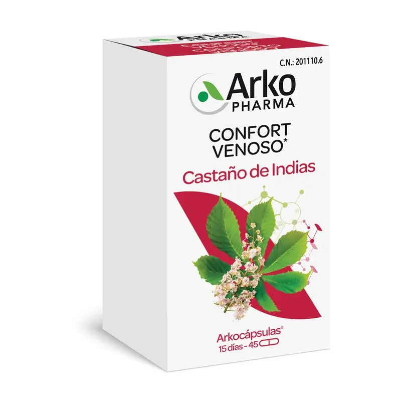 Arkocápsulas Castaño de Indias Bio 45 Cápsulas Arkopharma