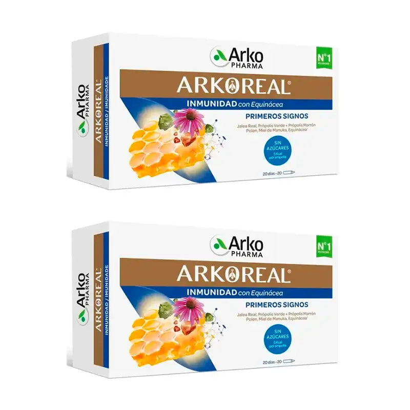 Arkopharma Arkoreal Jalea Real Inmunidad Sin Azúcar, 2X20 Ampollas