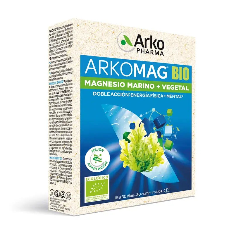 Arkopharma Arkomag BIO Magnesio Marino + Vegetal 30Comp.