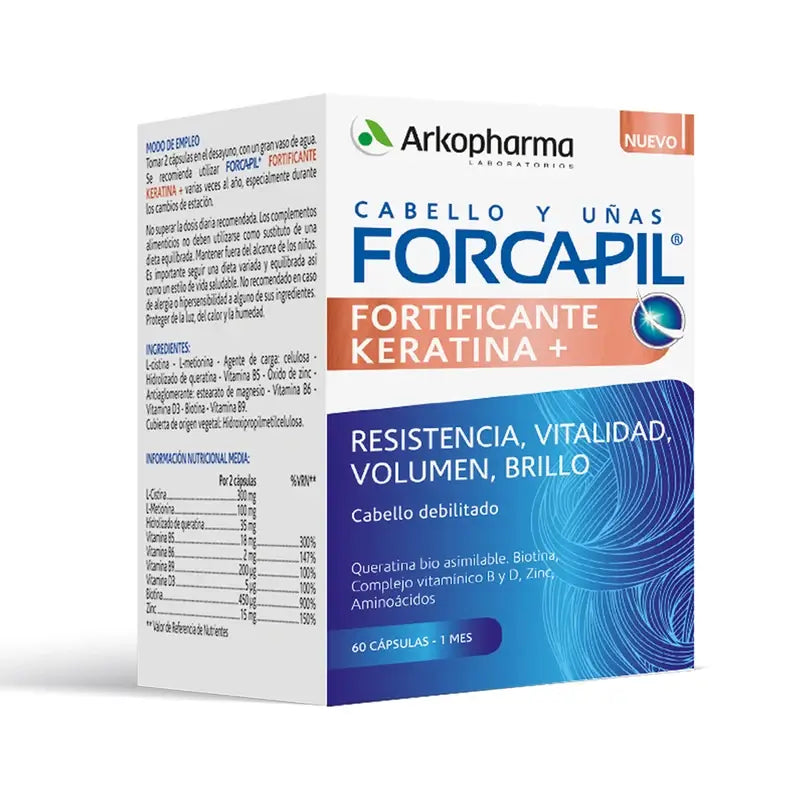 Forcapil Fortificante con Keratina 60 Cápsulas Arkopharma