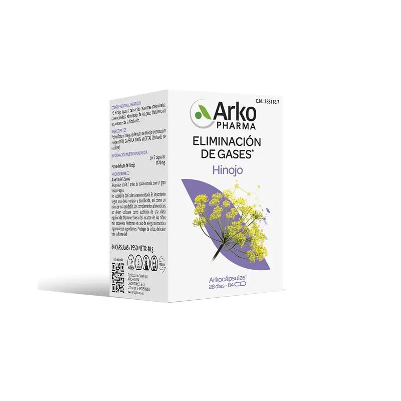 Arkopharma Arkocápsulas Hinojo, 84 Cápsulas